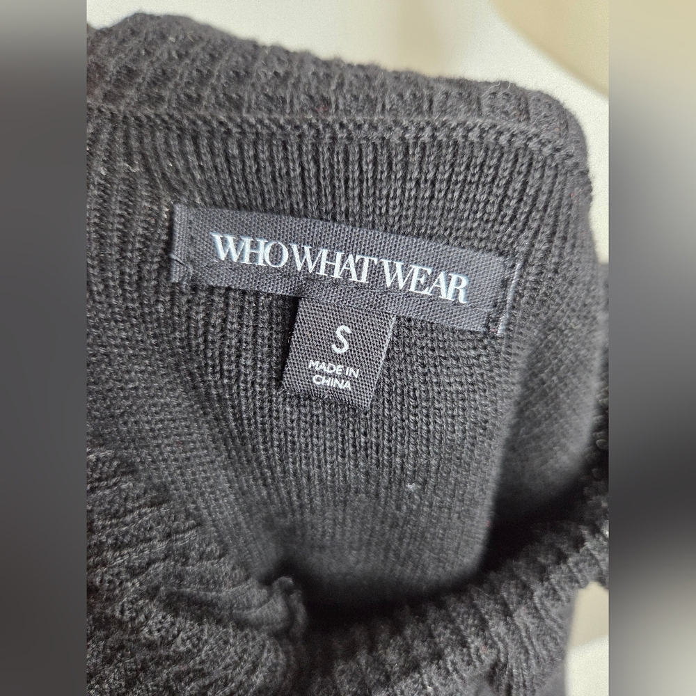 Who What Wear Size S Black Knit Sweater - Picture 5 of 7